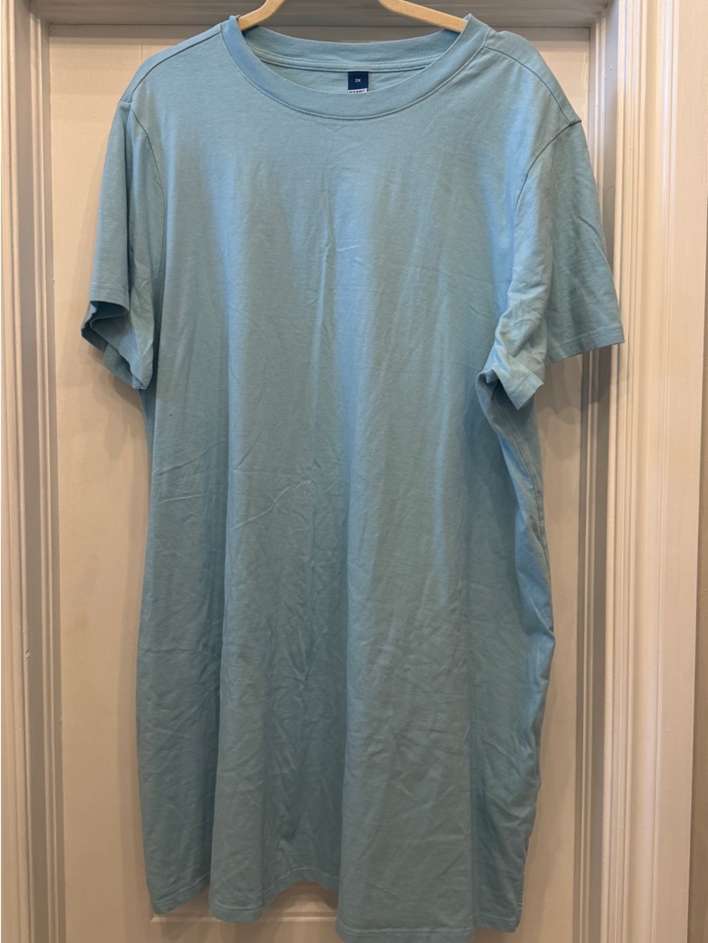Old Navy Light Blue Mini Dress T-Shirt Style